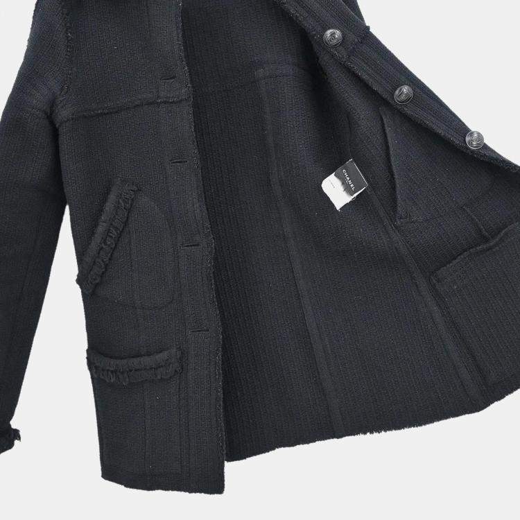 مملوكة مسبقًا Chanel Black Wool Sport Line Jacket S