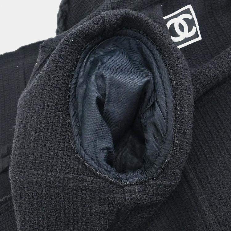 مملوكة مسبقًا Chanel Black Wool Sport Line Jacket S