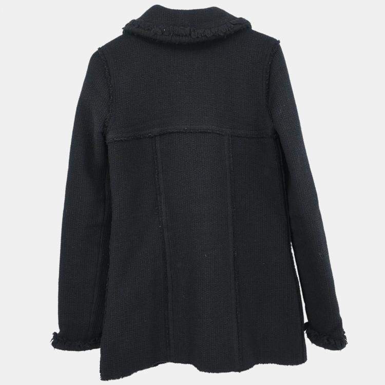 مملوكة مسبقًا Chanel Black Wool Sport Line Jacket S