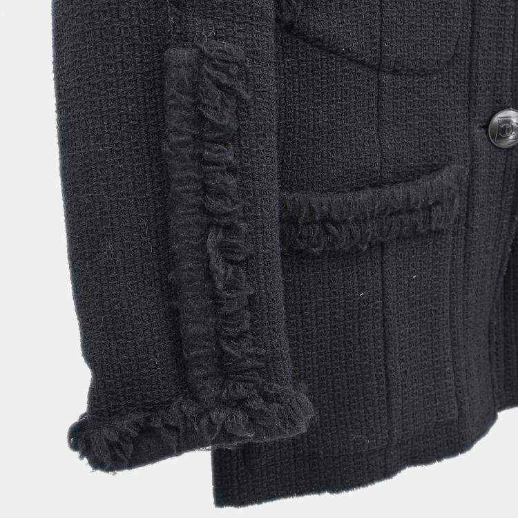 مملوكة مسبقًا Chanel Black Wool Sport Line Jacket S
