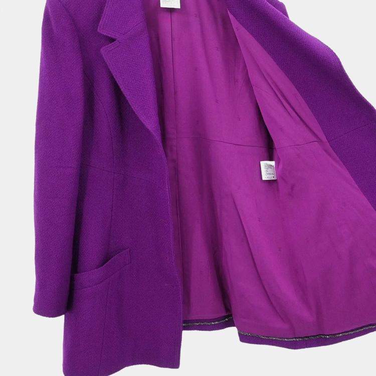 مملوكة مسبقًا Chanel Single Breasted Purple Jacket  XL