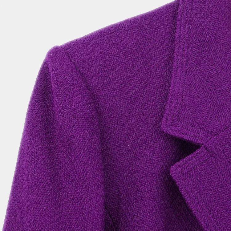 مملوكة مسبقًا Chanel Single Breasted Purple Jacket  XL