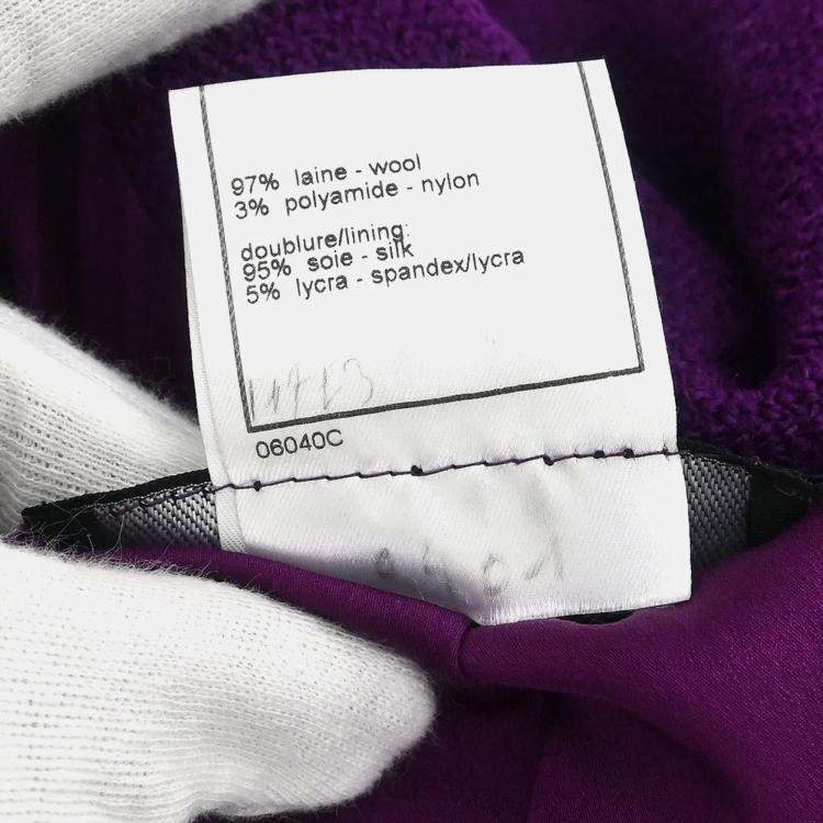 مملوكة مسبقًا Chanel Single Breasted Purple Jacket  XL