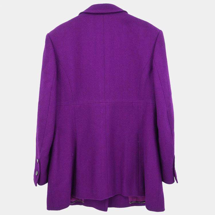 مملوكة مسبقًا Chanel Single Breasted Purple Jacket  XL