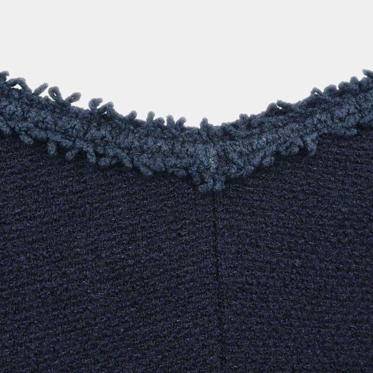 Pre Owned Chanel Setup Suit Jacket Skirt Navy Size L