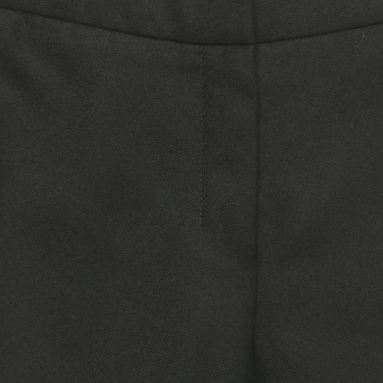 Pre Owned Chanel Black Wool Formal Trousers S