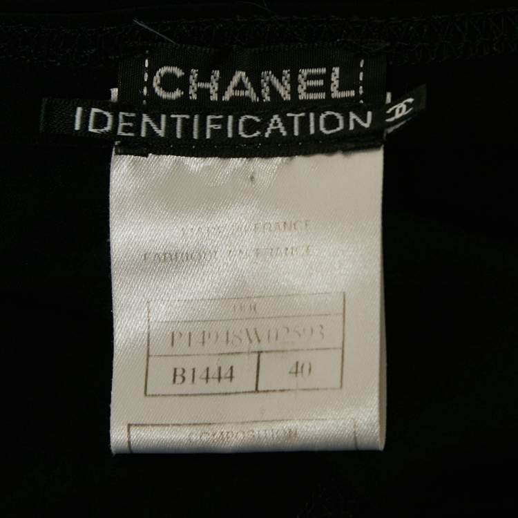 Pre Owned Chanel Black Nylon Strappy Short Dress M