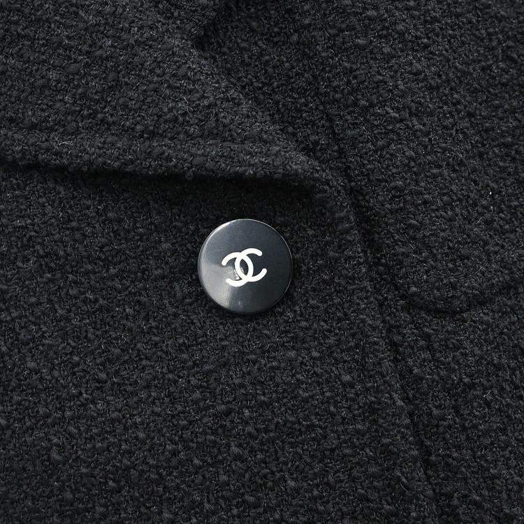 Pre Owned Chanel Setup Suit Jacket Skirt Black 