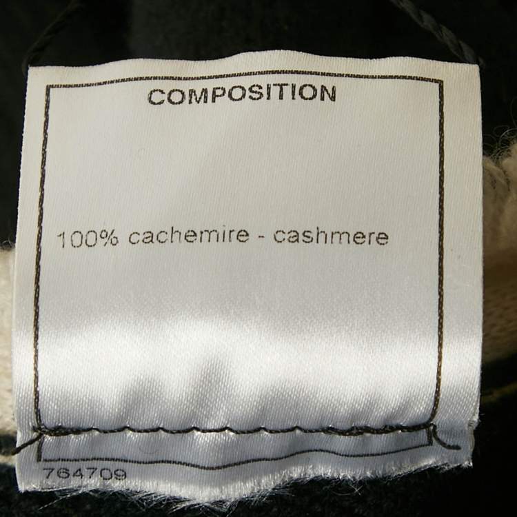 Pre Owned Chanel Black Cashmere Belted Cardigan S