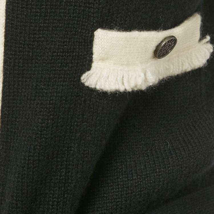 Pre Owned Chanel Black Cashmere Belted Cardigan S