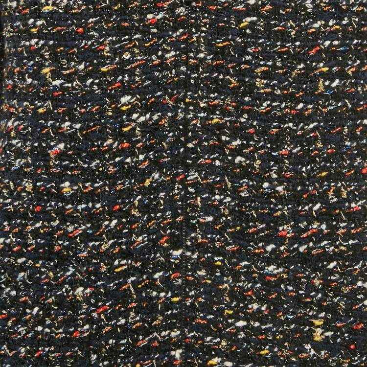 Pre Owned Chanel Multicolor Lurex Tweed Zip UP Jacket M