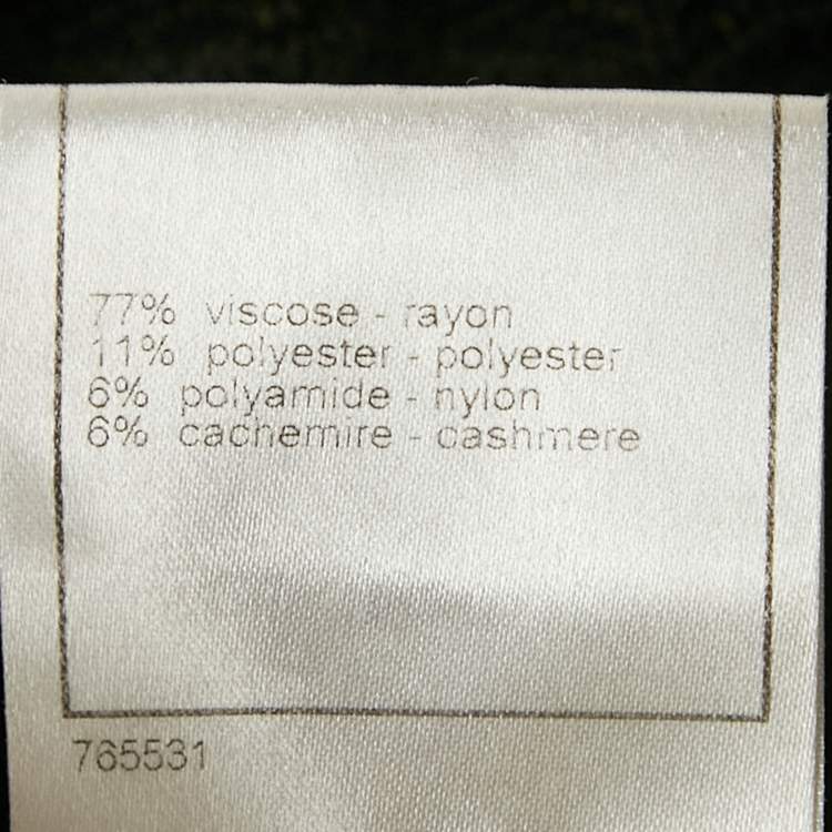 Pre Owned Chanel Black Textured Knit Detail Mini Dress S