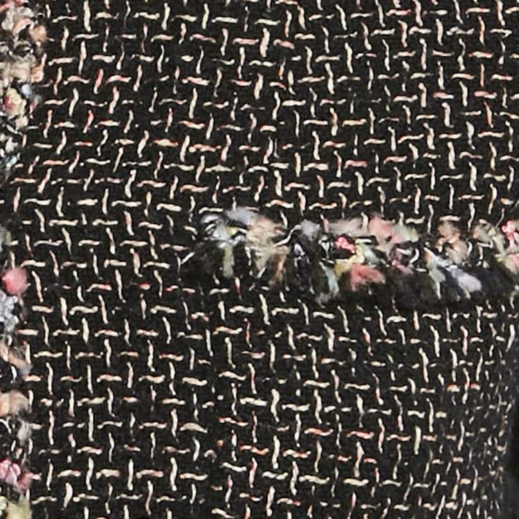 مملوكة مسبقًا Chanel Black Tweed and Tulle Tweed Jacket Set S