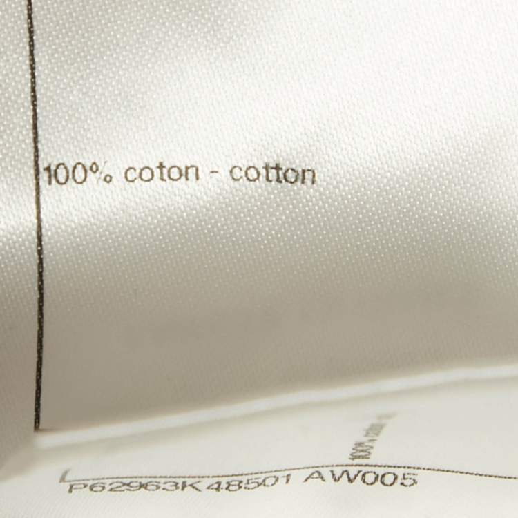 Pre Owned Chanel White Broderie Anglaise Jersey Crop Top M