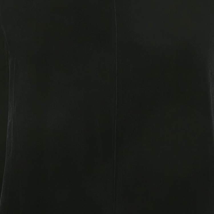 مملوكة مسبقًا Chanel Black Velvet Long Cape Coat M