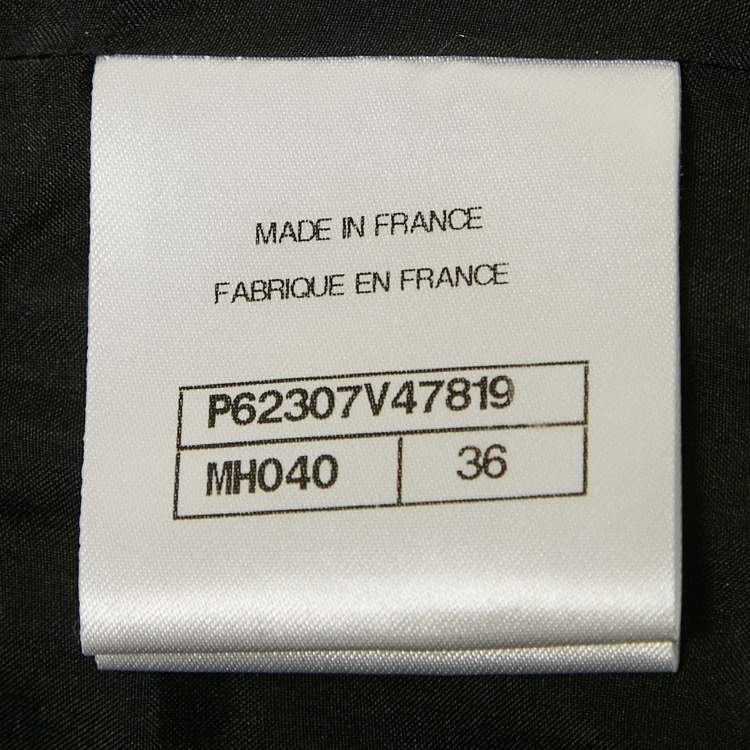 Pre Owned Chanel Beige/Black Houndstooth Tweed Lurex Trousers S