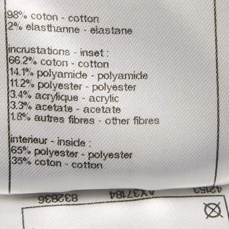 Pre Owned بنطلون جينز ضيق بحافة جانبية زرقاء من شانيل مقاس صغير خصر 28 بوصة