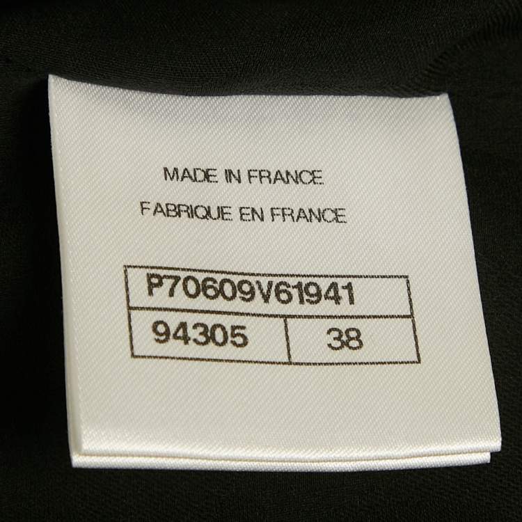 مملوكة مسبقًا Chanel Black Tweed Overlay Short Sleeve Jacket M