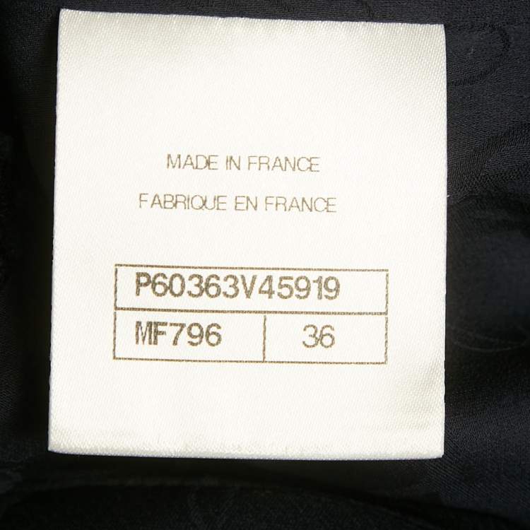 Pre Owned Chanel Blue Tweed Zip-Up Mini Dress S