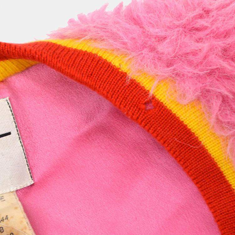 Pre Owned فيست فرو بلا أكمام شانيل زهري مقاس فرنسا 38