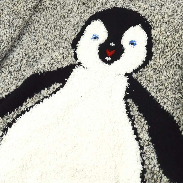 مملوكة مسبقًا فستان شانيل بينغوين بأكمام طويلة رمادي 