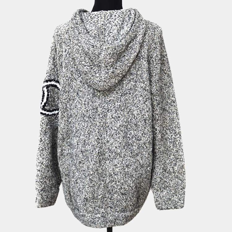 مملوكة مسبقًا فستان شانيل بينغوين بأكمام طويلة رمادي 