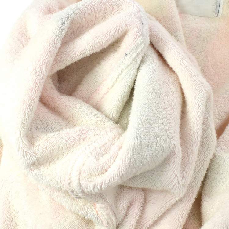 Pre Owned Chanel #38 Bathrobe Style Icon Coat Gown Pink Black 100% Cotton