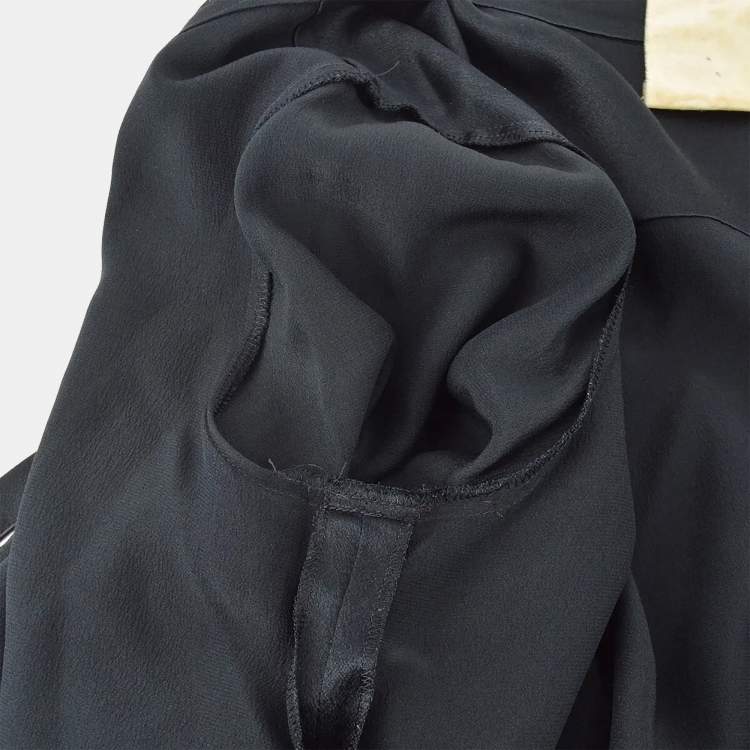 Pre Owned Chanel Blouse Shirt Black 94A M