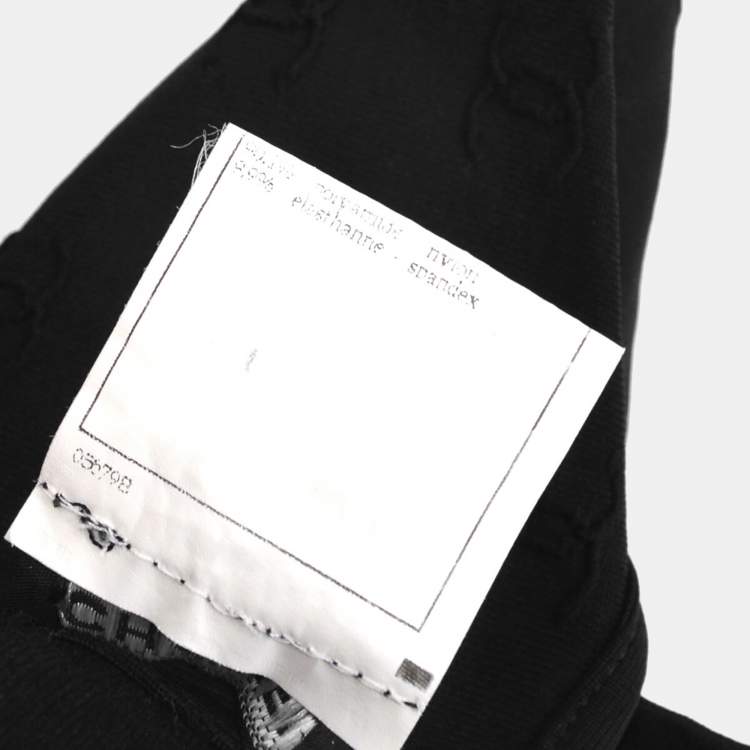 Pre Owned Chanel 97P Round Neck Short Sleeve T-Shirt Black M