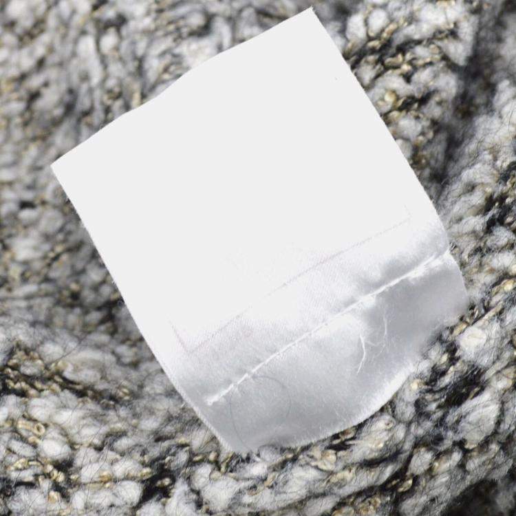 Pre Owned Chanel 07A Penguin-motif Knitted Hoodie Gray M