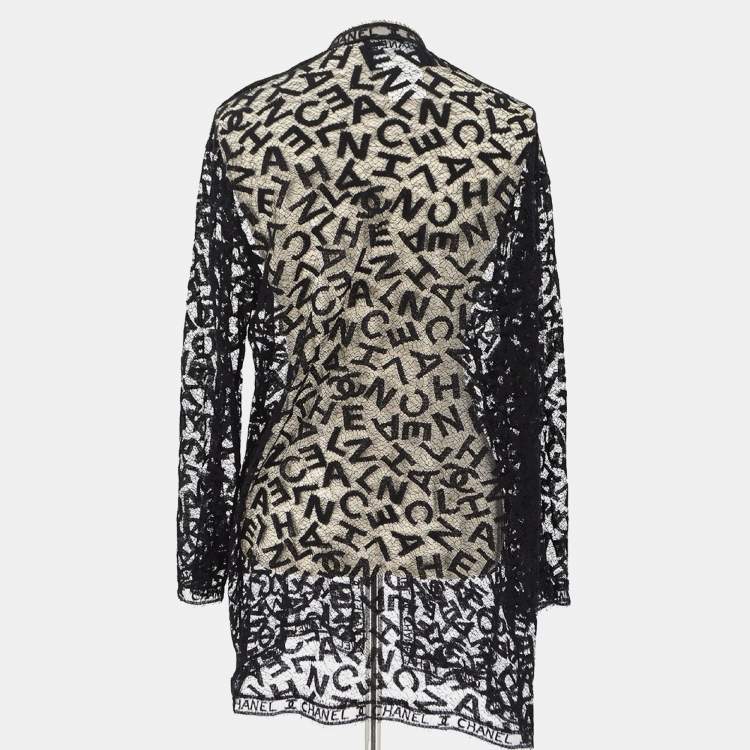 Pre Owned Chanel Lace Cardigan Black 98A M