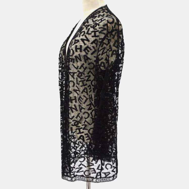 Pre Owned Chanel Lace Cardigan Black 98A M
