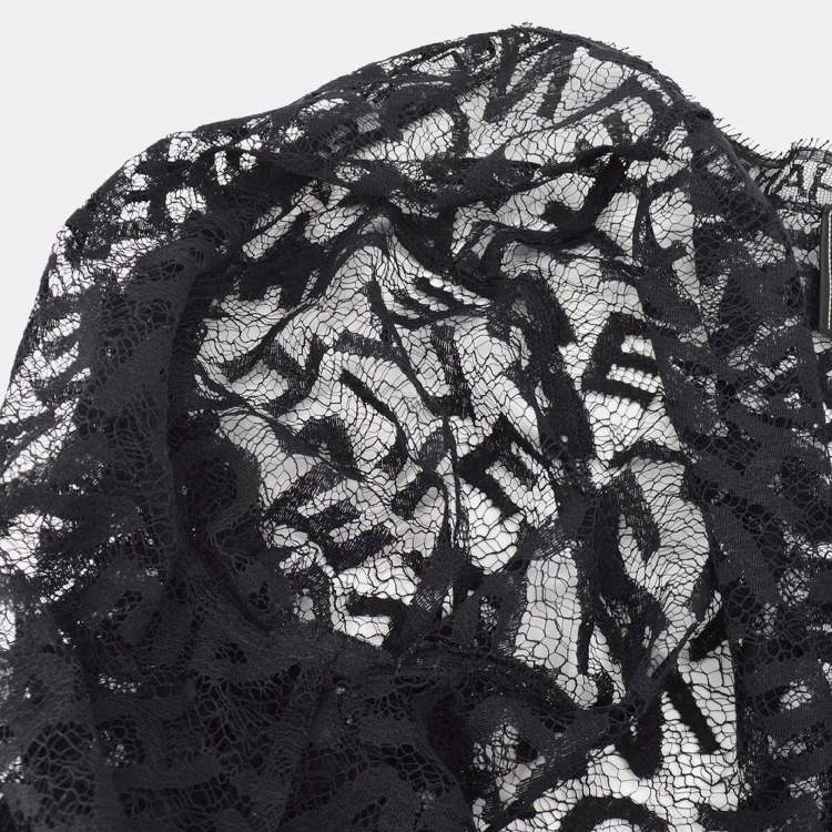 Pre Owned Chanel Lace Cardigan Black 98A M