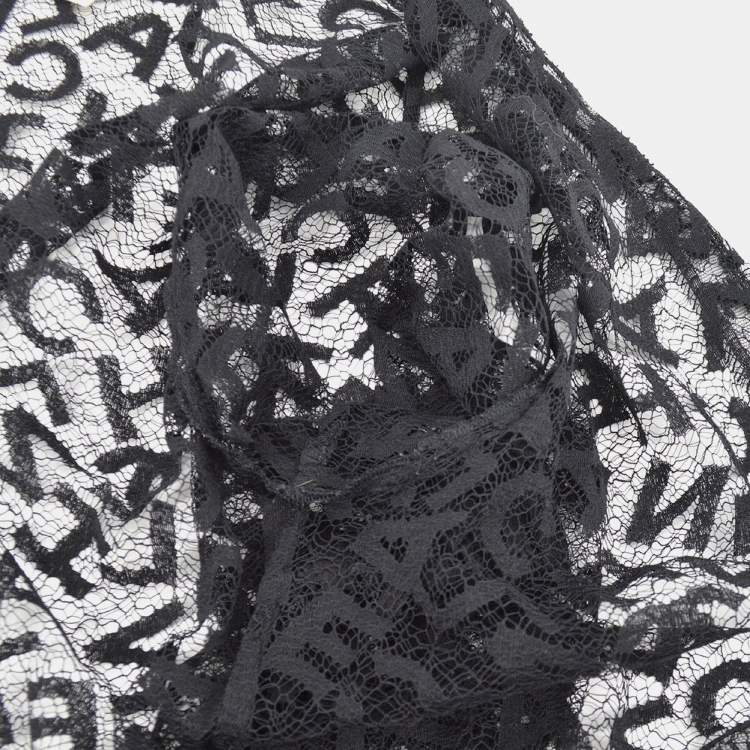 Pre Owned Chanel Lace Cardigan Black 98A M