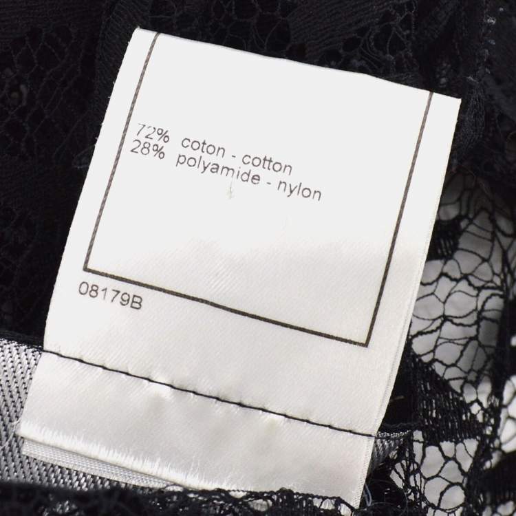 Pre Owned Chanel Lace Cardigan Black 98A M