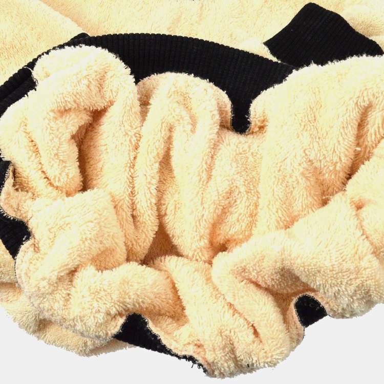 Pre Owned Chanel Round Neck Long Sleeve Top Off-white Black