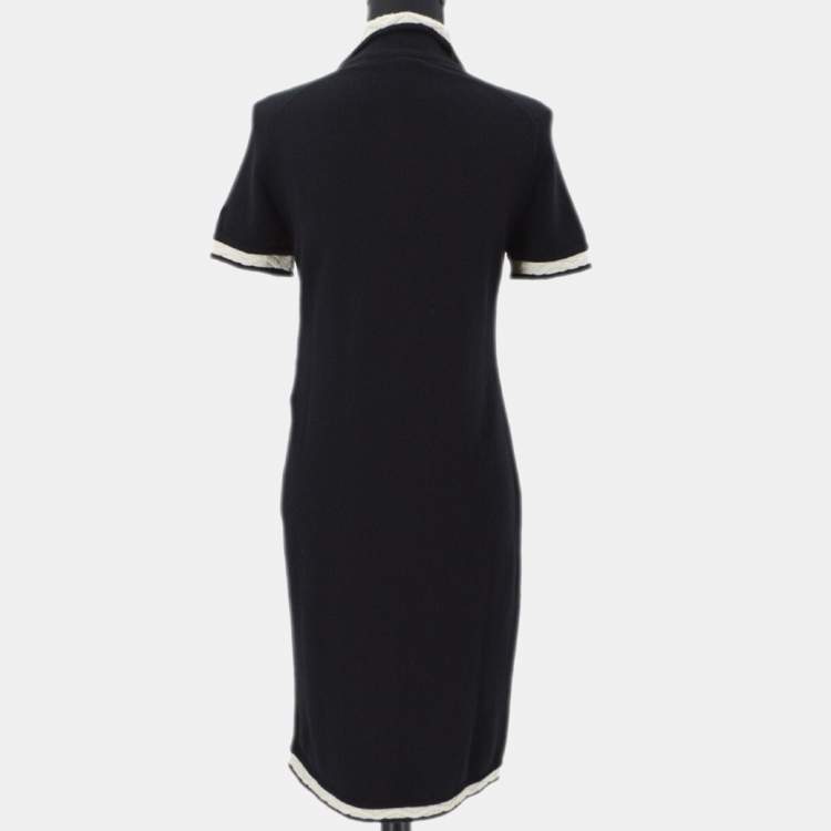 Pre Owned Chanel Dress Black Cashmere L 