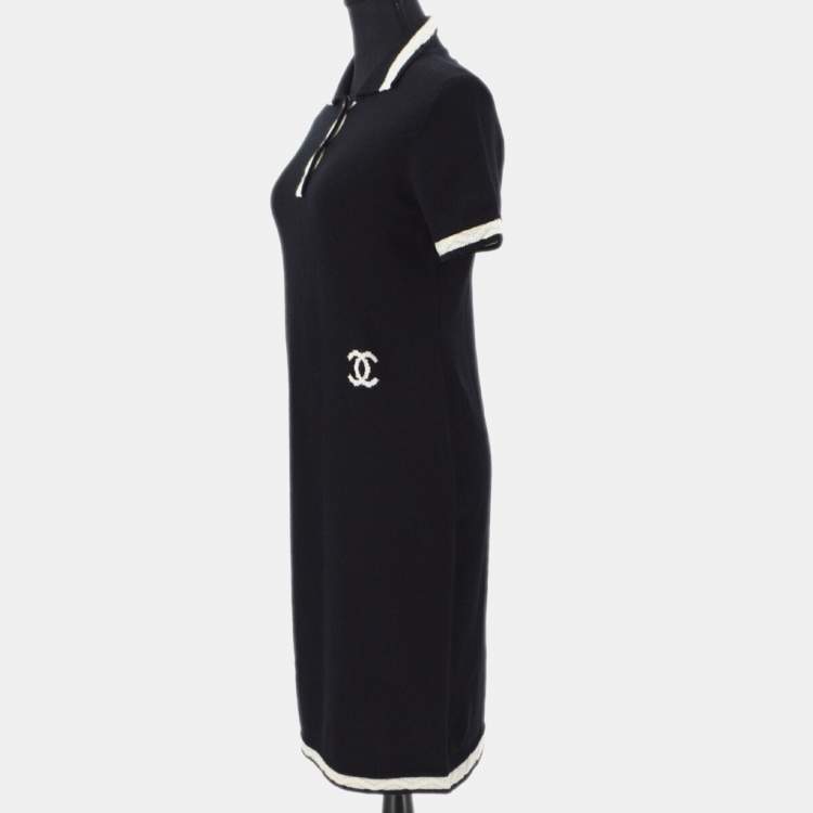 Pre Owned Chanel Dress Black Cashmere L 