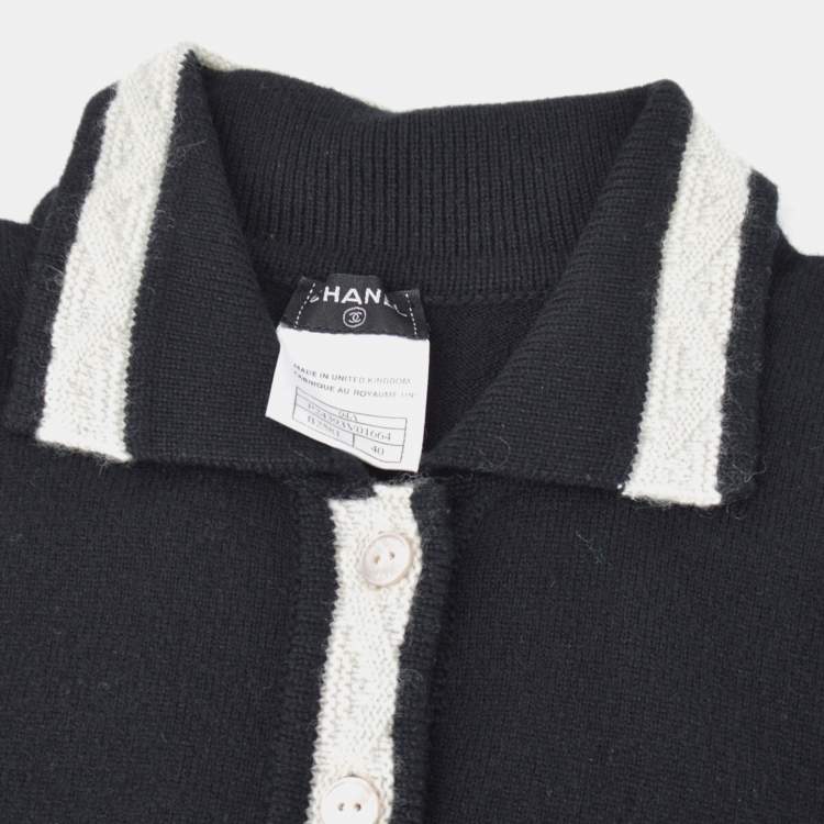 Pre Owned Chanel Dress Black Cashmere L 
