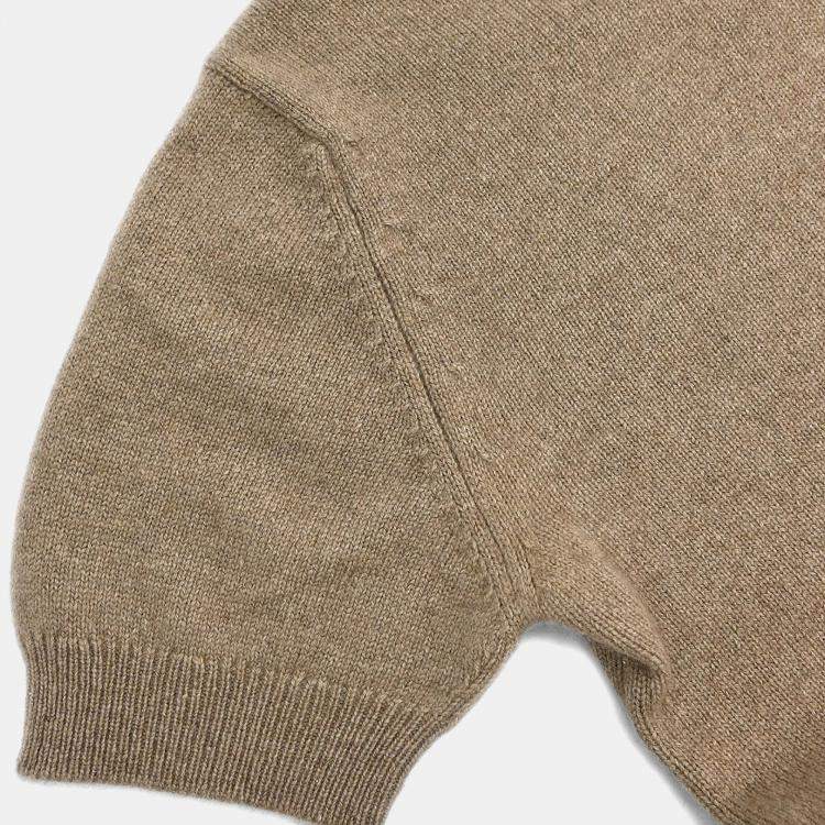 Pre Owned Chanel Ensemble Cardigan Short Sleeve Top Beige 96A #36