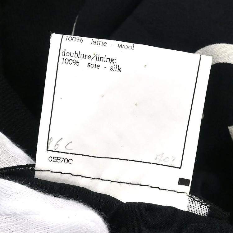 Pre Owned Chanel Double Breasted Jacket Black F 38