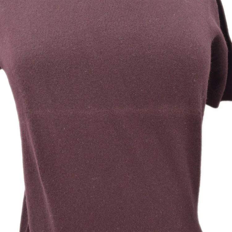 Pre Owned Chanel 95A #40 Ensemble Cardigan Top Brown Green Cashmere