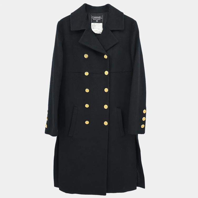 Pre Owned Chanel Coat Black  F 34