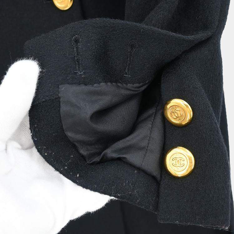 Pre Owned Chanel Coat Black  F 34