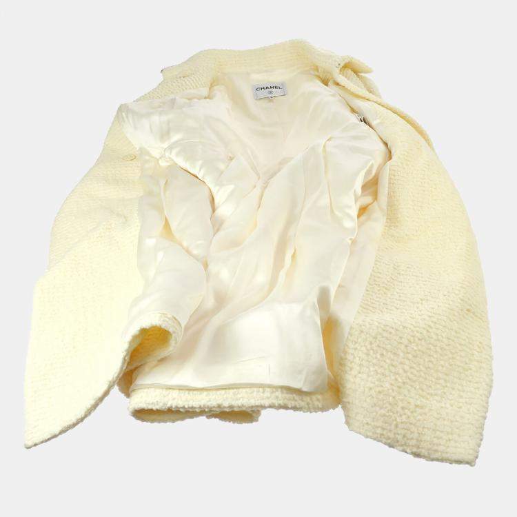 Pre Owned Chanel P57660V26446  Long Sleeve Jacket White F 38