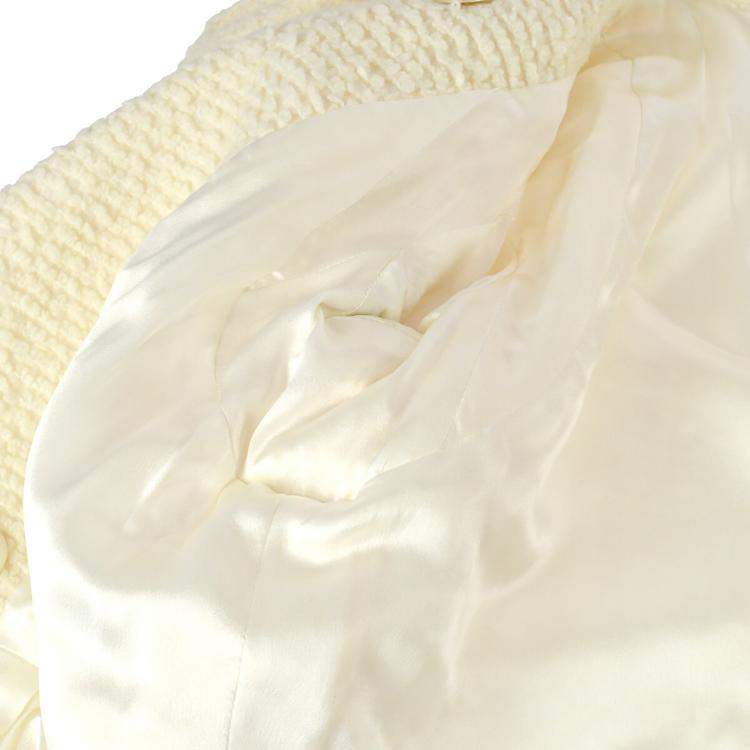 Pre Owned Chanel P57660V26446  Long Sleeve Jacket White F 38