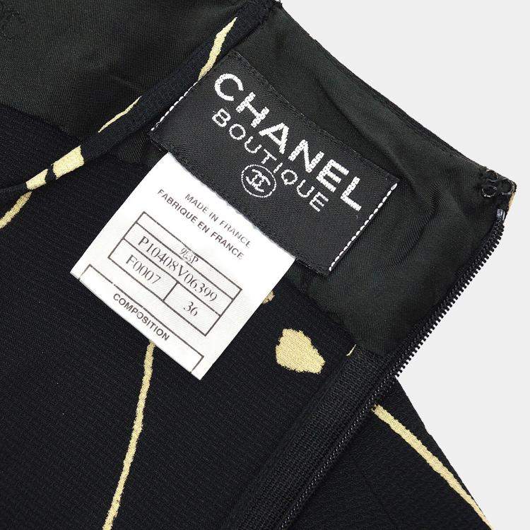 Pre Owned Chanel 98P Cc Sleeveless Dress Skirt Black  F 36