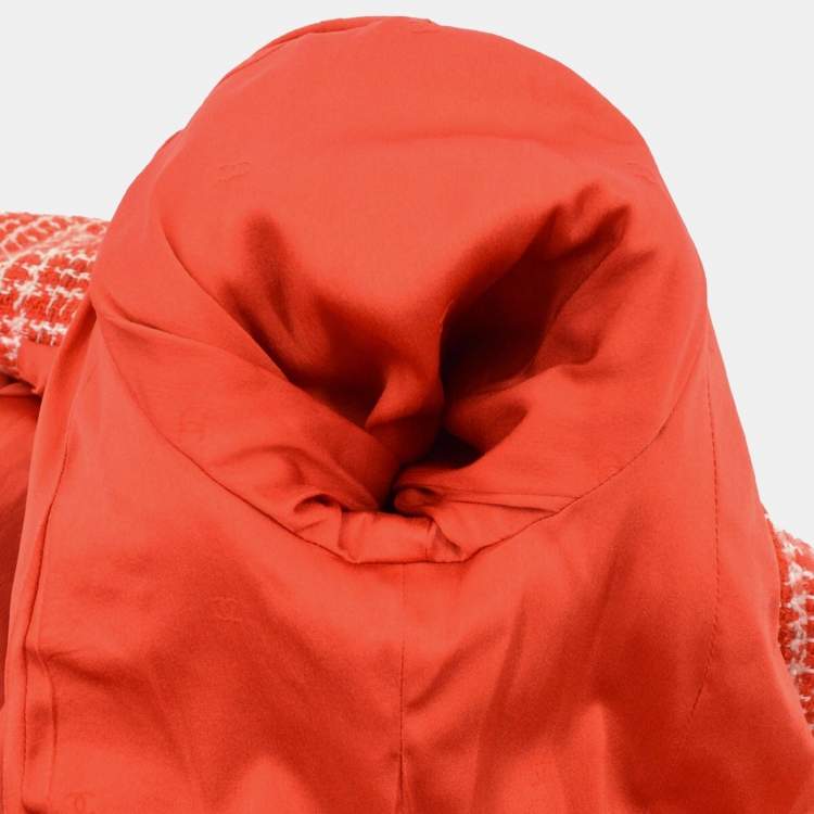 Pre Owned Chanel 97P Tweed Long Sleeve Jacket Red M