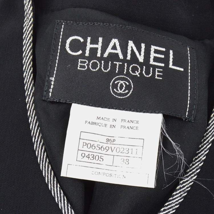 Pre Owned Chanel Wool Jacket Black 96P M
