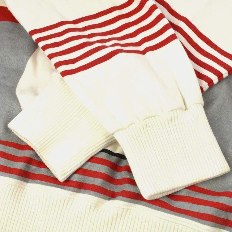 مملوكة مسبقًا Chanel 01A Mademoiselle Long Sleeve Sweatshirt White Red Cotton S